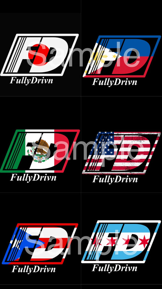 FullyDrivn Flag Stickers